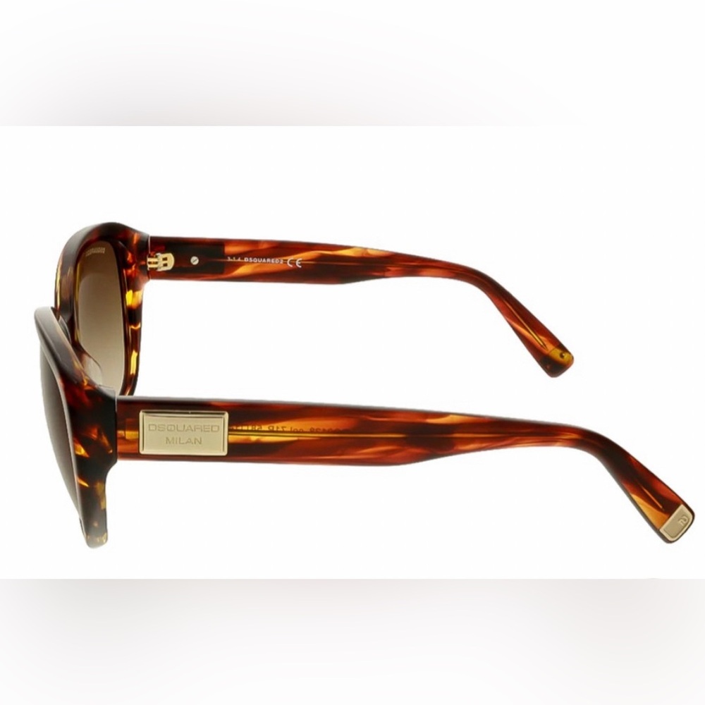 DSQUARED2 Havana Cat Eye Tortoise Shell Sunglasses NWT - Picture 3 of 17
